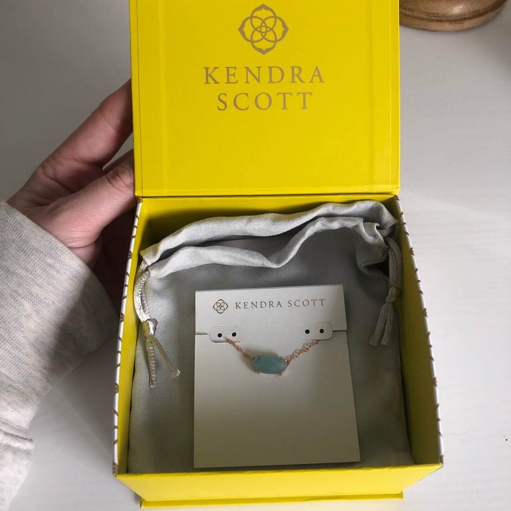 Kendra Scott NWT Rose Gold & Turquoise Necklace